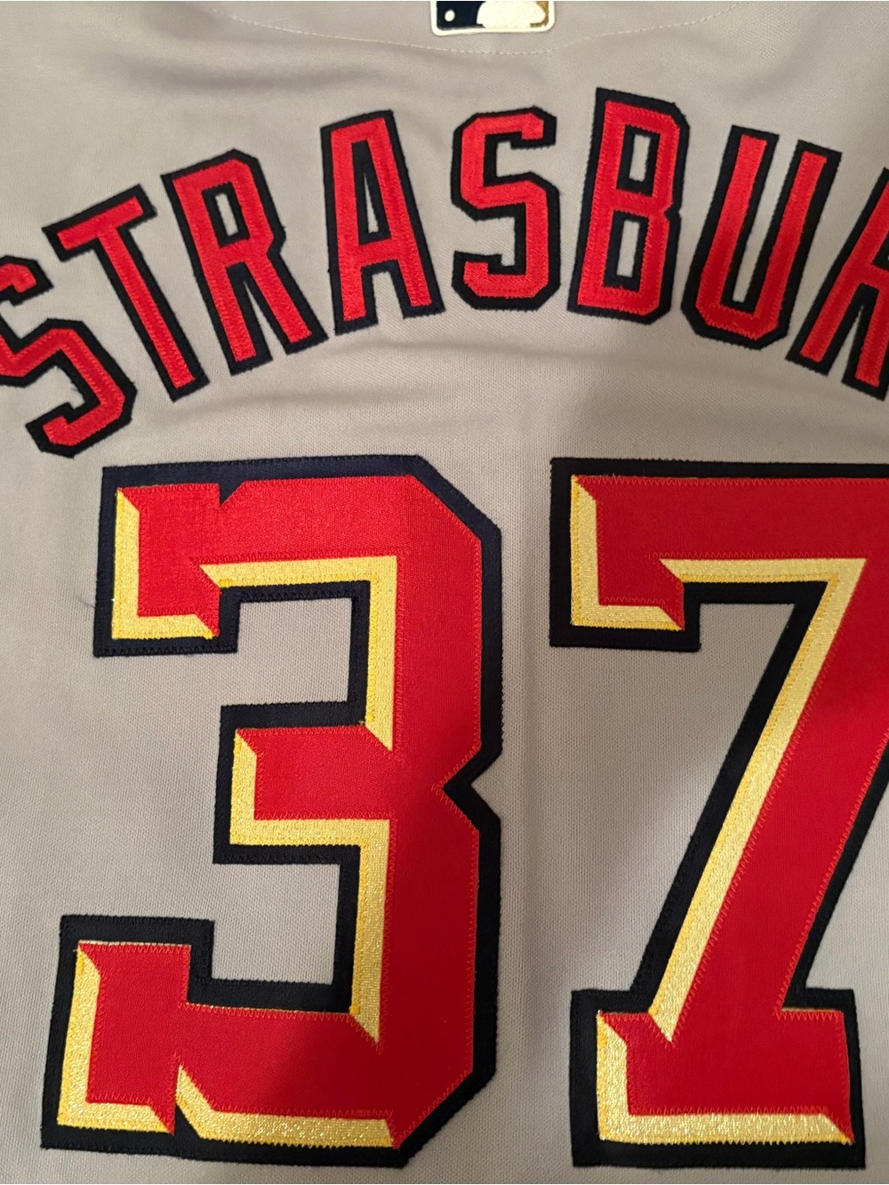 Vintage Washington Nationals Stephen Strasburg Size 48 Majestic Jersey Gray MLB - Picture 5 of 5